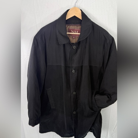 Newport Harbor Men’s L Chore coat Jacket Black Barn Canvas Ranch Zip Out Liner - Picture 4 of 17